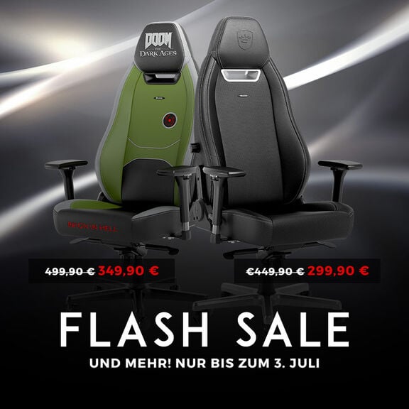 noblechairs LEGEND Silver und DOOM: The Dark Ages Edition Gaming-St&uuml;hle