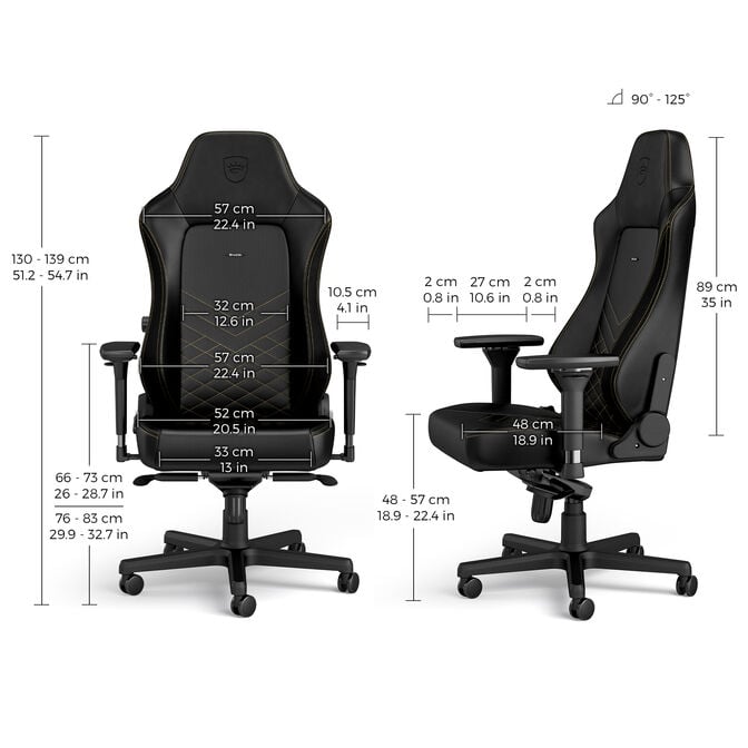 noblechairs HERO Gaming Chair - Black / Gold image number 4