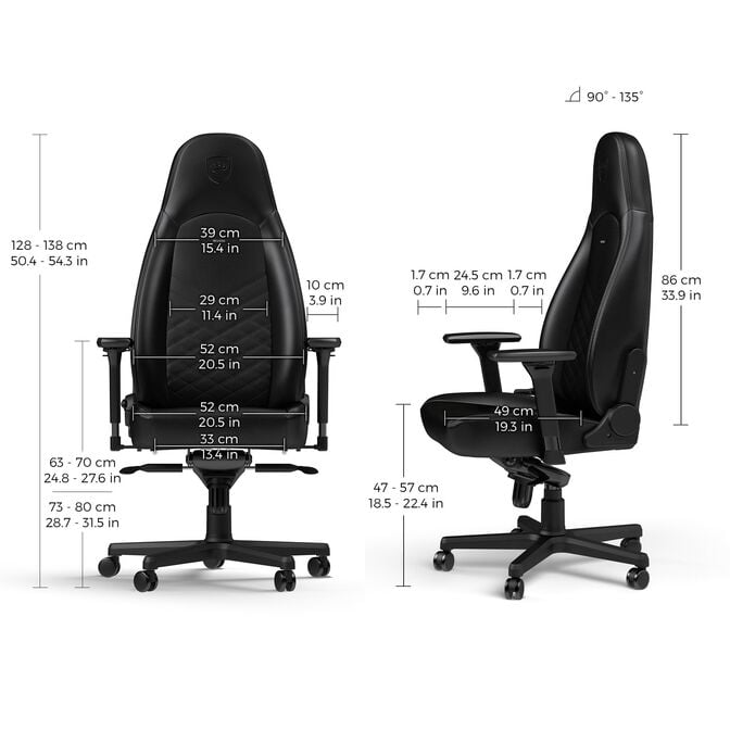 noblechairs ICON Gaming Chair Black-Black image number 4