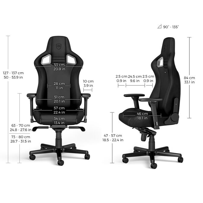 noblechairs EPIC Gaming Chair Black Edition image number 4