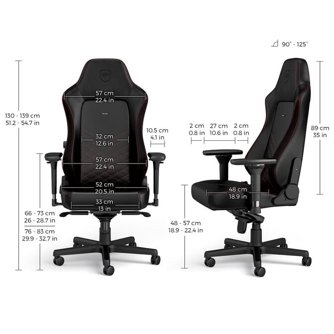 noblechairs Hero Gaming Chair Schwarz/Rot image number 4