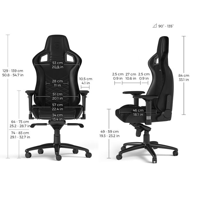 noblechairs EPIC Gaming Chair Black image number 4