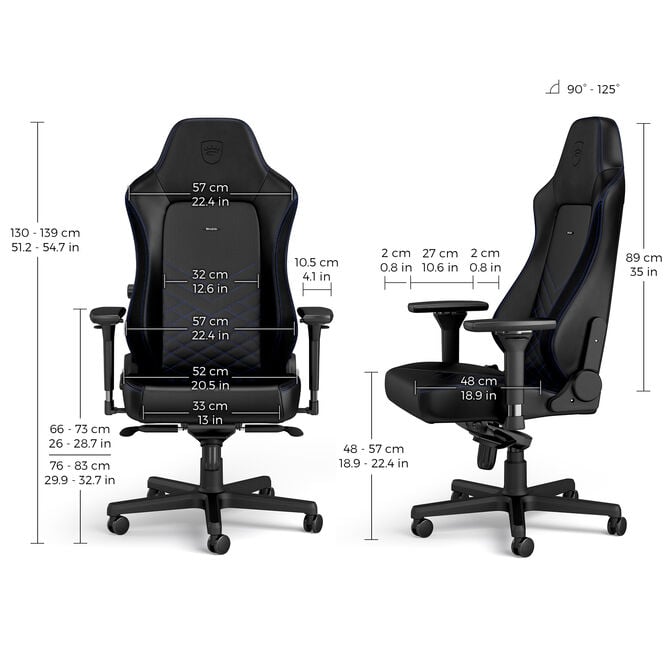 noblechairs HERO Gaming Chair Black Blue image number 4